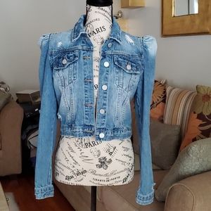 Cropped denim jacket
